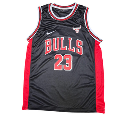 Remera Casaca Musculosa NBA Niños Chicago Bulls Negra 23 JORDAN