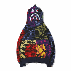 Campera Hoodie BAPE Full Zip Shark Camo Patchwork (AAA) - 220USD