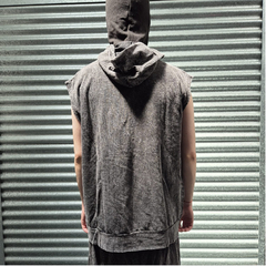 Remera Sudadera Con Capucha Washed Gris - KITCH TECH