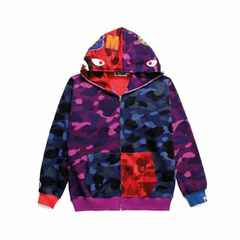 Campera Hoodie BAPE Full Zip Shark Camo Patchwork (AAA) - 180USD - tienda online