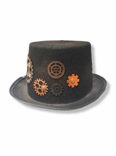 Galera Steampunk Negra con Engranajes - comprar online