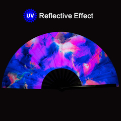 Abanico Estampado Madera Importado Tinta Reflectiva UV Nubes - comprar online