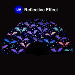 Abanico Estampado Madera Importado Tinta Reflectiva UV Bats - comprar online