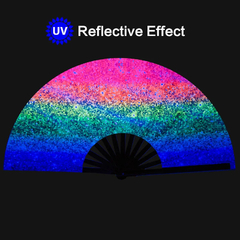 Abanico Estampado Madera Importado Reflectivo UV Arcoiris - comprar online