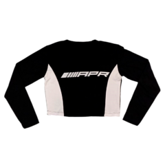 Top Racer Manga Larga Apr Negro