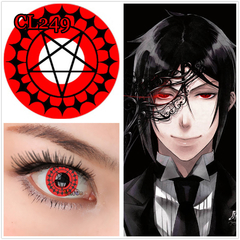 Lentes de contacto Fantasía Anime Cosplay Pentagrama Rojo CL249 en internet