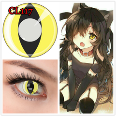 Lentes de conctacto fantasía Anime Cosplay Ojo de Gato Amarillo CL117 en internet