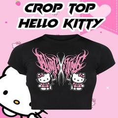 Remera Crop Top Hello Kitty - comprar online