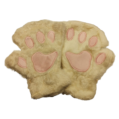 Guantes Kawaii Peludo - Blanco