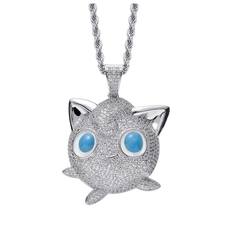 Dije "Jigglypuff" Baño de Oro Con Cadena Simple Full Strass - comprar online