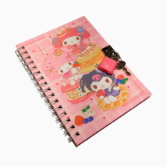 Cuaderno Agenda Mymelody Diario Intimo Candado Sanrio Rosa - Mod 1 - comprar online