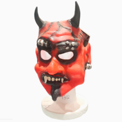 Mascara Satan punky Demonio Diablo Rojo Latex