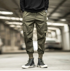 Pantalon Cargo Techwear Green Warcore K02 en internet