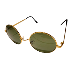 Anteojos Gafas de Sol Lennon circular redondo - Dorado y Verde