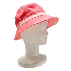 Gorro Piluso Estampado Floreado Interior Rosa