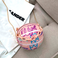 Bolso Cartera Pelota Basketball Hype Luxury Rosa Graffiti 17cms en internet