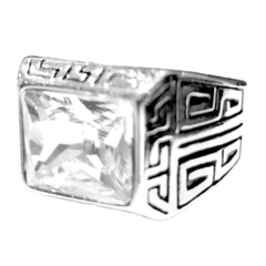 Anillo Acero Piedra Brillante Strix - 10 - comprar online