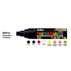 Marcador Artline Poster Marker 6mm C/ Tinta Colores - comprar online