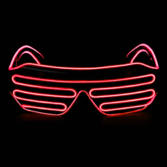 Anteojos Led Persiana Neon Luminosos Futurista - Rojo en internet