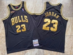 Musculosa Casaca NBA Chicago Bulls 23 Jordan Black Gold - tienda online