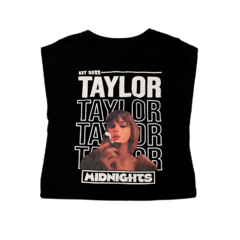 Remera Top Taylor Swift Midnights - Negra