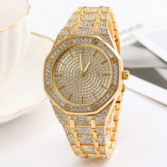 Reloj Strass Dorado iced Diamante Simil Oro Trap Hip Hop N3 - comprar online