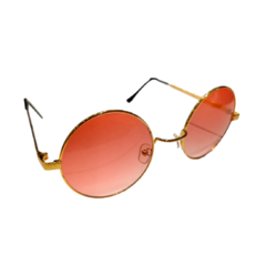 Anteojos Gafas de Sol Lennon circular redondo - Dorado y Rojo - comprar online