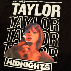 Remera Top Taylor Swift Midnights - Negra - comprar online
