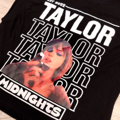 Remera Top Taylor Swift Midnights - Negra en internet