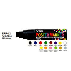 Marcador Artline Poster Marker 12mm C/ Tinta Colores - comprar online
