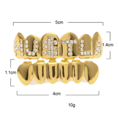 Parrilla Para Dientes Grillz Strass Hustla plata - KITCH TECH