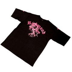 Remera Oversize Richmond Thunder Negro y Fucsia