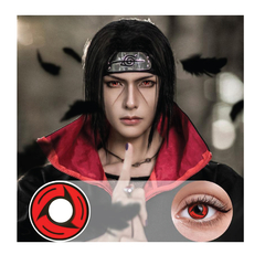 Lentes de contacto fantasía cosplay anime Naruto Sharingan Itachi CL105