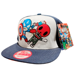 Gorra SnapBack Plana Tokidoki Capitan America RedSkull Navy