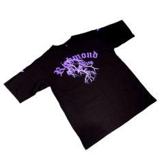 Remera Oversize Richmond Thunder Negro y Violeta en internet