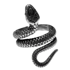 Anillo Acero Serpiente Doble Alice - 11 - comprar online