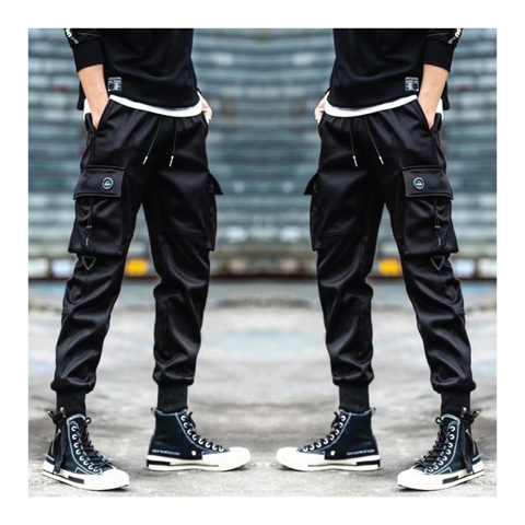 Pantalon Cargo Techwear Black Warcore K02