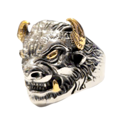 Anillo Acero Minotauro Toro Zodd Gold - 10 - comprar online