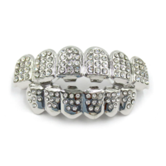 Parrilla para Dientes Grillz Zirconias Zircon Plata