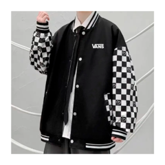 Campera Varsity Jacket Universitaria Race Cuadros - comprar online