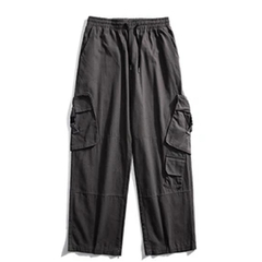 Pantalon Cargo Streetwear Con Broche G971 Gris