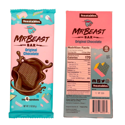 Chocolate en Barra Mr Beast Feastables - Original