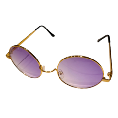 Anteojos Gafas de Sol Lennon circular redondo - Dorado y Violeta