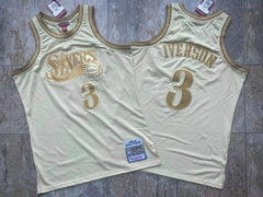 Musculosa Casaca NBA Philadelphia 76ers 3 Iverson Gold en internet