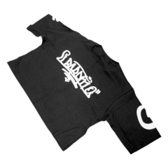 Top Oversize Tag Graffiti Negro