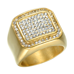 Anillo Simil Oro C/ Strass Modelo 8