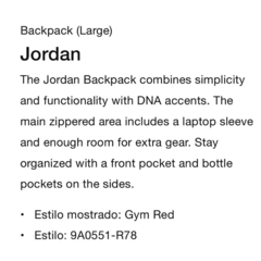 Mochila Jordan roja - 150usd - comprar online