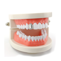 Parrilla Para Diente Solo Grillz Individual Strass Plateado - comprar online