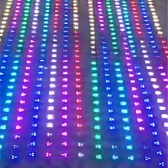 Imagen de Abanico Led Pixel RGB Grande Bamboo Control Remoto - Blanco
