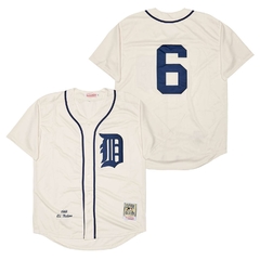 Camiseta Casaca Baseball Mlb Detroit Tigers 6 Al Kaline Retro